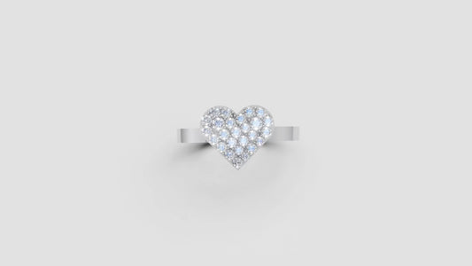 STELE DIAMOND HEART RING