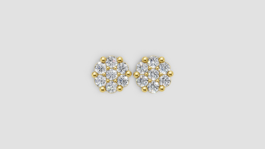 STELE DIAMOND CLUSTER EARRINGS
