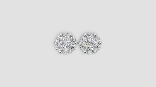 STELE DIAMOND CLUSTER EARRINGS